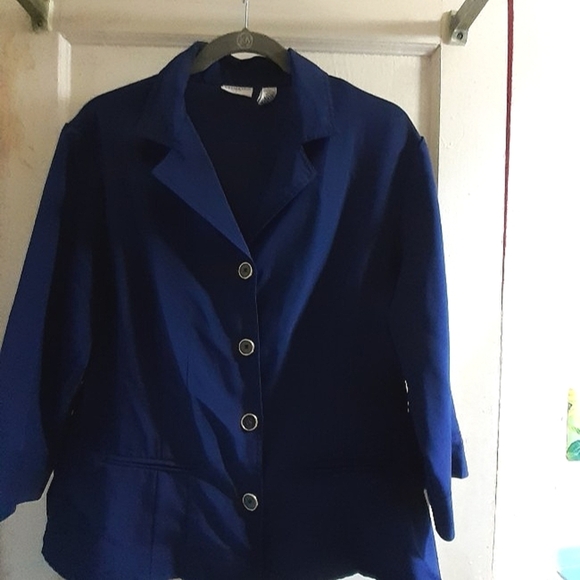 Covington Royal Blue Button Down Blouse - Picture 1 of 7